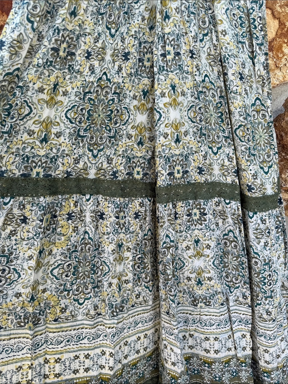 Angie Maxi Dress knotted cut out damask - Picture 3 of 16